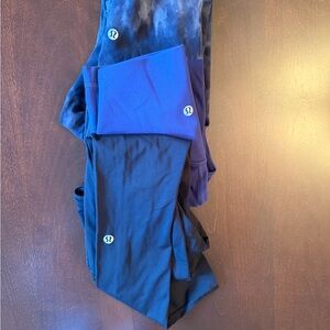 lululemon athletica Black and Purple Leggings Bundle